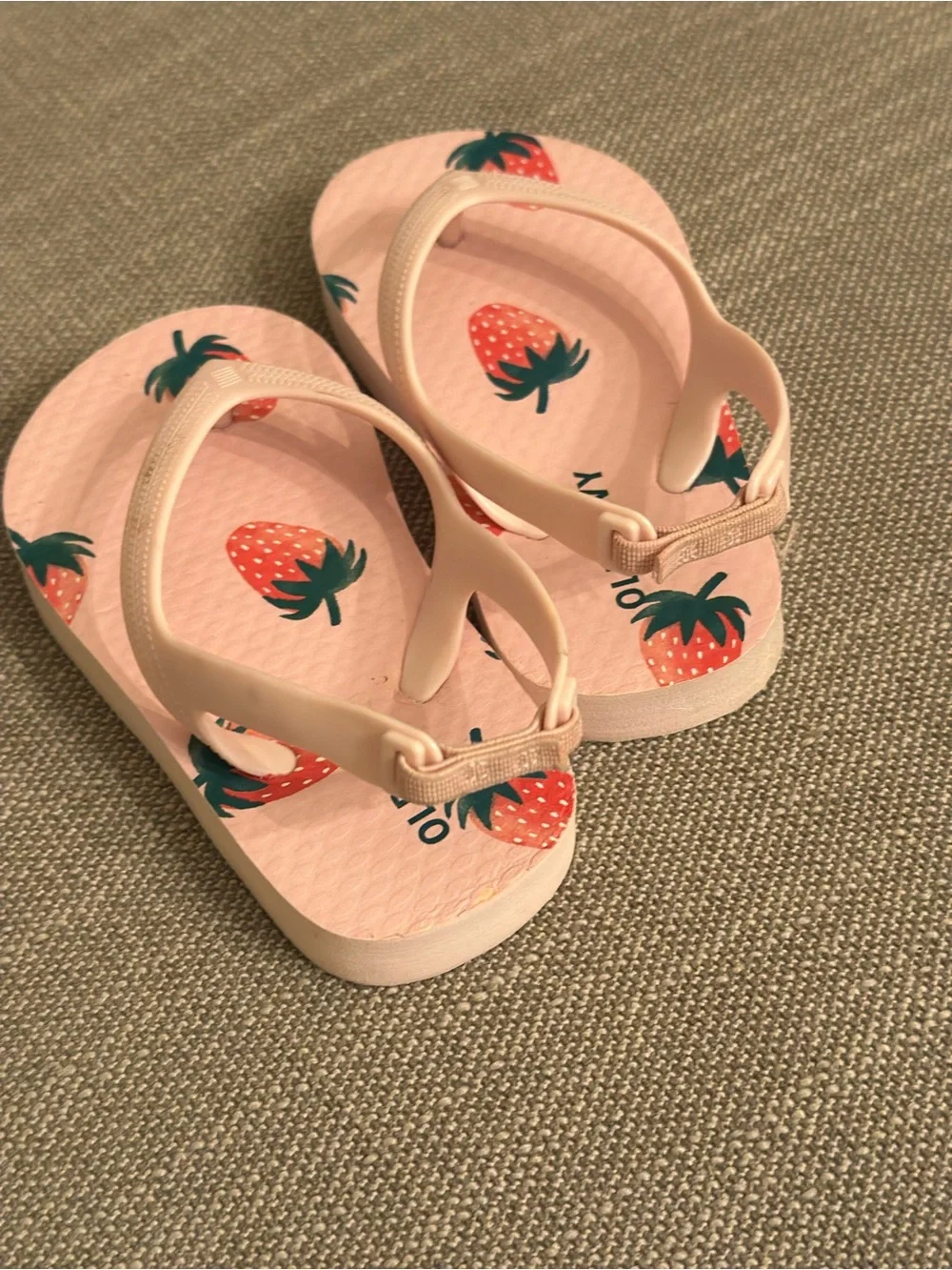 Old Navy Pink Strawberry Print Kids Sandals